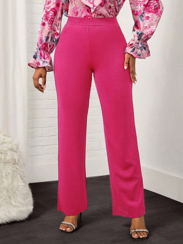 High Waist Straight Leg Pants