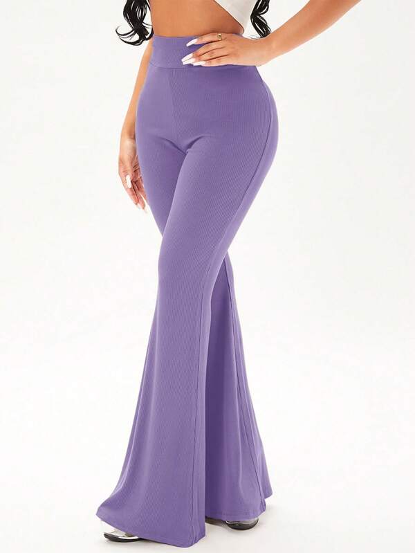 SXY Solid Flare Leg Pants