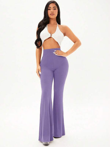 SXY Solid Flare Leg Pants