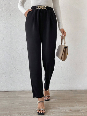 Frenchy Chain Detail Pants