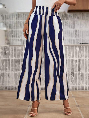 Colorblock Wide Leg Pants