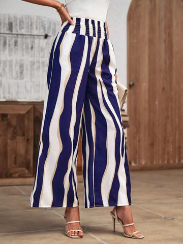 Colorblock Wide Leg Pants