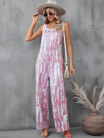 Tie Dye Cami Jumpsuit Without Tank Top