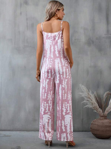 Tie Dye Cami Jumpsuit Without Tank Top