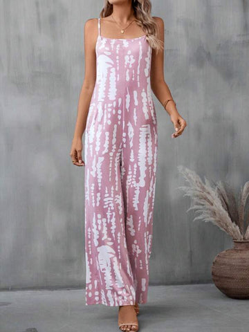 Tie Dye Cami Jumpsuit Without Tank Top