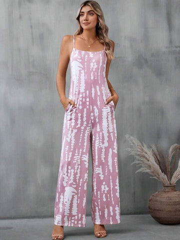 Tie Dye Cami Jumpsuit Without Tank Top