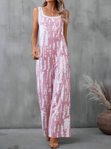 Tie Dye Cami Jumpsuit Without Tank Top