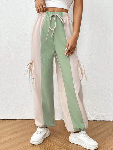 EZwear Two Tone Knot Side Pants