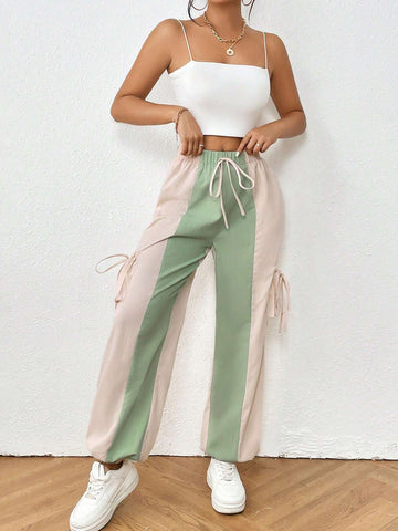 EZwear Two Tone Knot Side Pants