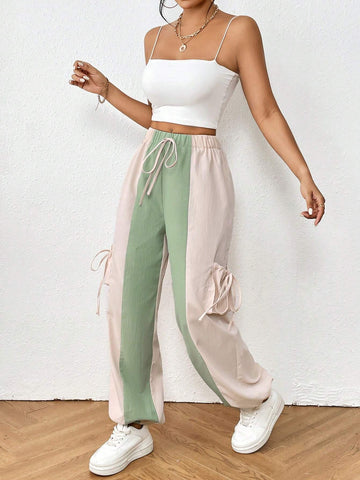 EZwear Two Tone Knot Side Pants