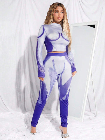 SXY Graphic Print Leggings