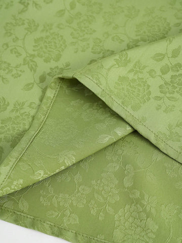 Jacquard Cold Shoulder Crop Top & Split Hem Skirt