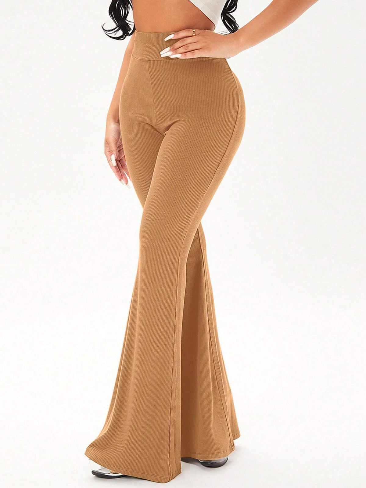 SXY Solid Flare Leg Pants