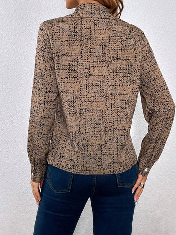 Allover Print Button Front Shirt