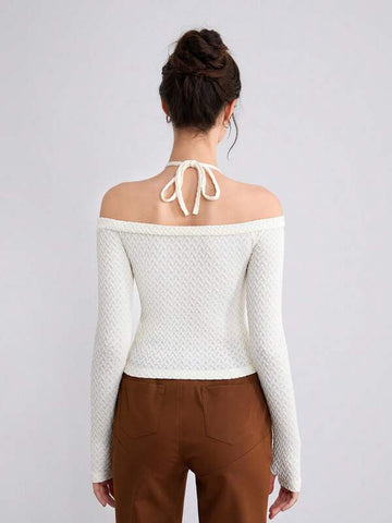 Solid Halter Neck Tee