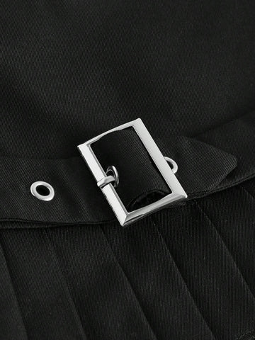 ICON Solid Pleated Skirt