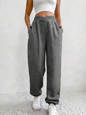 EZwear Solid Slant Pocket Sweatpants