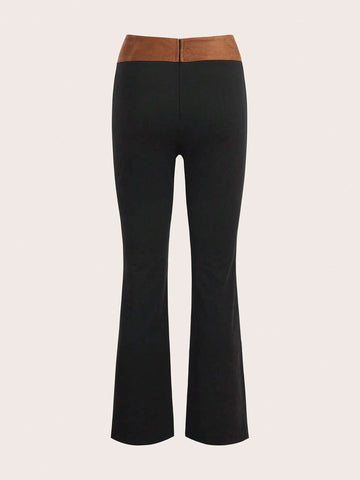 ICON Lace Up Waist Flare Leg Pants
