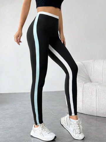 EZwear Contrast Side Seam Leggings