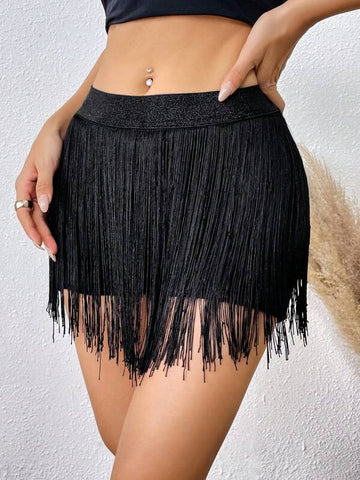 ICON Fringe Trimmed Mini Skirt
