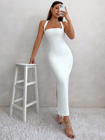 Halter Neck Slim Dress