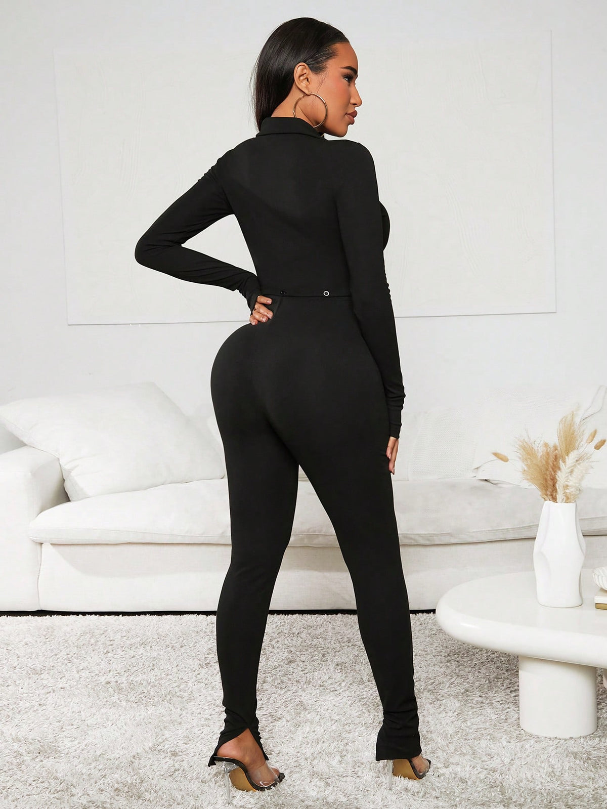 Sexy Waist Button Bodysuit