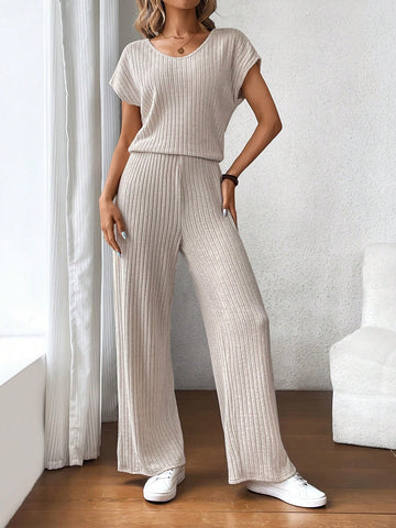 Women'S Dungarees Jumpsuit With Batwing Sleeves