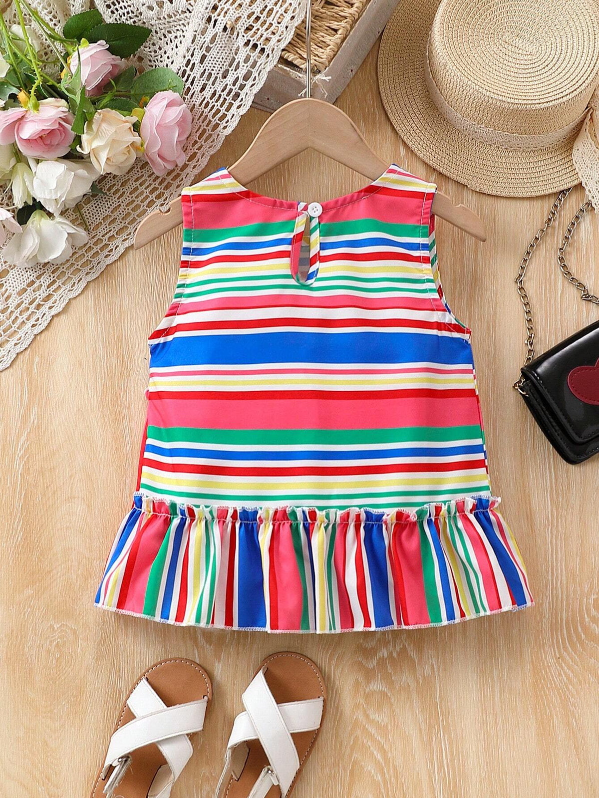 Young Girl's Dopamine Colorful Shirt For Vacation Party Or Playground Activities