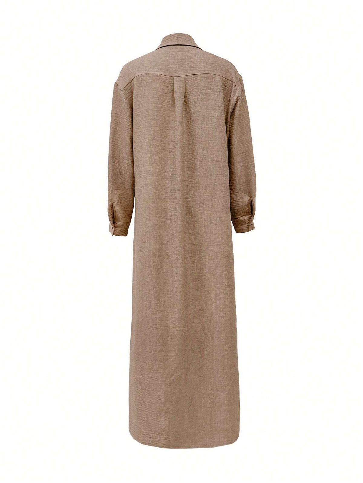 Women's Loose Casual Shirt Dress With Pockets, For Summer And Autumn