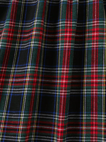 Young Girls Classic Red And Black Plaid "Satan Dress" Christmas Outfit For Little Girls, Fashionable And Sweet Lace European Style