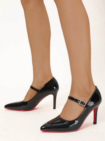 Women's Elegant Pointed Toe Stiletto High Heel Shoes, Suitable For Evening Dress,