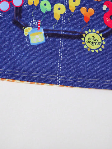 1pc Girl Casual "HAPPY" English Letter & Giraffe Print Soft Comfortable Knitted Denim Look Dress, Autumn/Winter