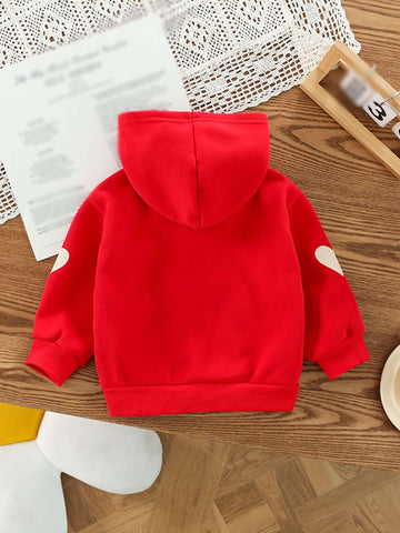 1pc Girls Casual Cute Stylish Minimalist Cartoon Embroidered Zipper Hoodie Jacket For Spring Autumn Wear