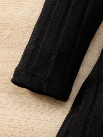 1pc Girls' Solid Color Bodycon Dress, Suitable For 4-7 Years Old, Autumn/Winter