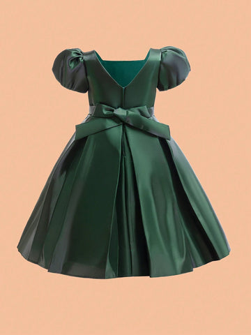 1pc New Style Evening Gown, Piano Performance/Concert/Hosting Dress, Elegant Look