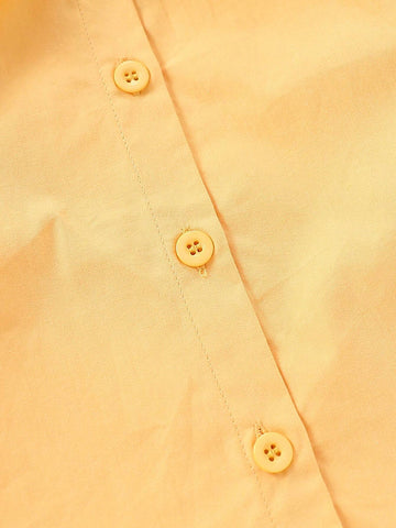 1pc Sweet Girls Peter Pan Collar Butterfly Decor Long Sleeve Shirt, Spring & Autumn