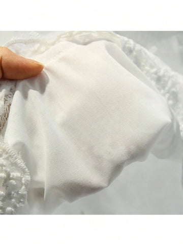 1pc Toddler Girls' Casual Sleeveless Lace Doll Collar Princess Dress For Summer