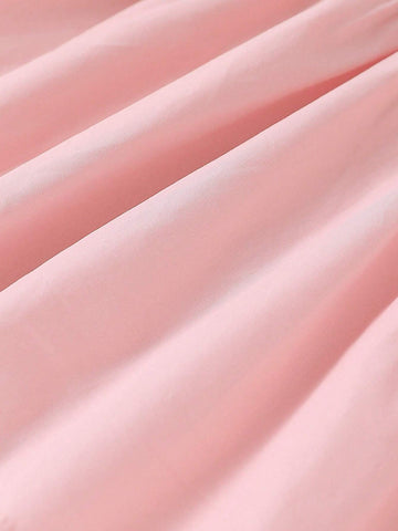 1pc Toddler Girls' Cute 3D Floral Decor Peter Pan Collar Long Sleeve Blouse, Spring Autumn