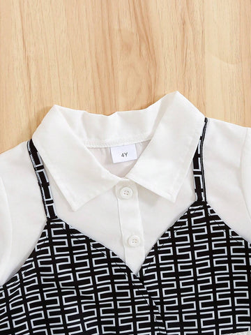 1pc Toddler Plaid Pattern Long Sleeve Jumpsuit, Fashionable & Versatile, Autumn