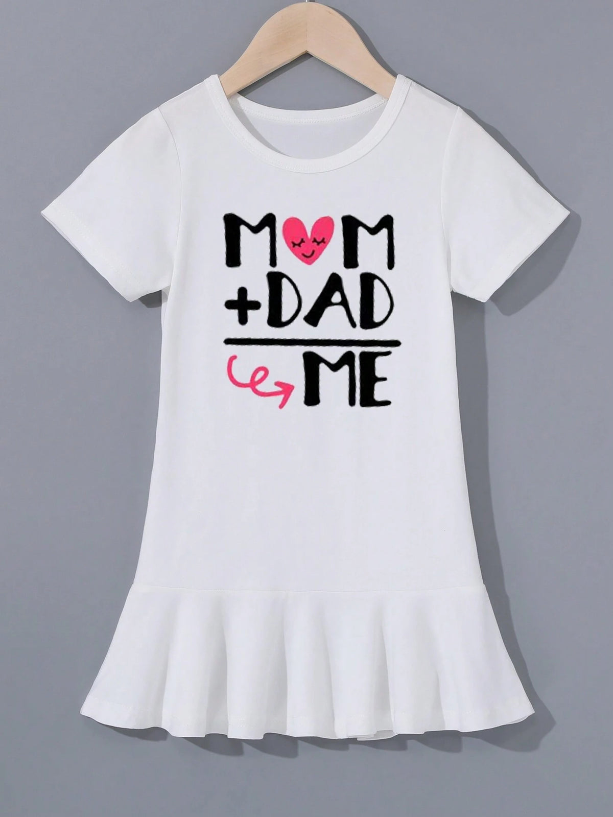 1pc Women's Girls' Casual Cat Heat Transfer Print Pencil Skirt With Short Sleeve Dress, Summer