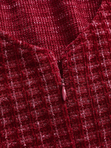 1pc Women's New Wide Strap Solid Color Patchwork Tied Elegant Commuting Viscose Fabric Sleeveless Mini Dress, High-End Elegant, Slim Fit Bodycon Vest Dress