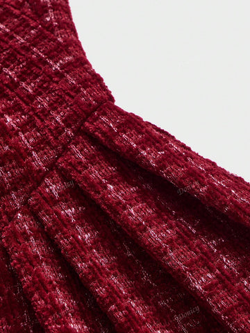 1pc Women's New Wide Strap Solid Color Patchwork Tied Elegant Commuting Viscose Fabric Sleeveless Mini Dress, High-End Elegant, Slim Fit Bodycon Vest Dress