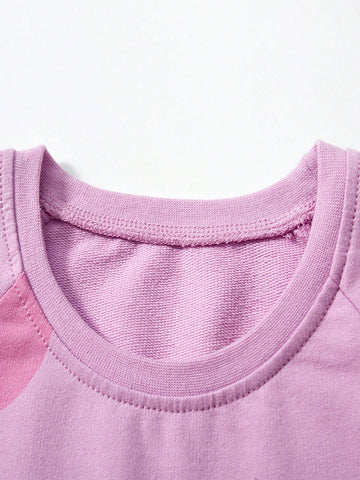 1pc Young Girl's Cute Animal Applique & 3d Ball Decor Big Polka Dot Print Dress For Summer