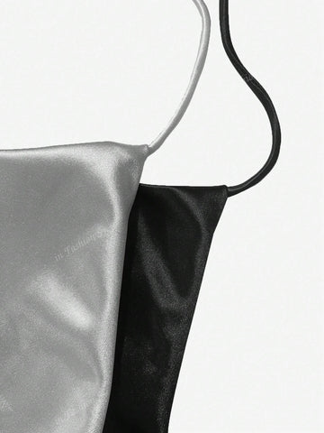 2-Piece Sexy Backless Tied Rope Dress And Elegant Pleated Skirt Set, Trending Cross-Border E-Commerce Product 2024