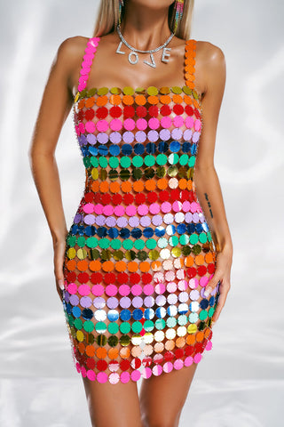 Flor Rainbow Mini Dress