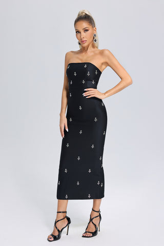 Samiya Strapless Midi Bandage Dress