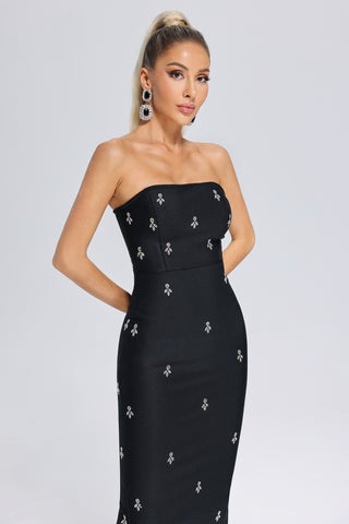 Samiya Strapless Midi Bandage Dress