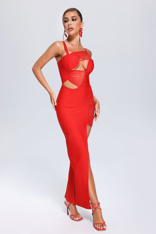 Gricely Mesh Maxi Bandage Dress