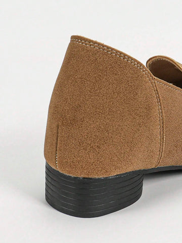 2024 Autumn New Thick Heel Pumps Women, Retro Low Platform Closed Toe Work Shoes, Small Size