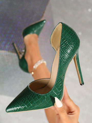 High Heel Pointed Toe Single Shoes Comfortable Leg-Shaping Fashionable Bridal Shoes